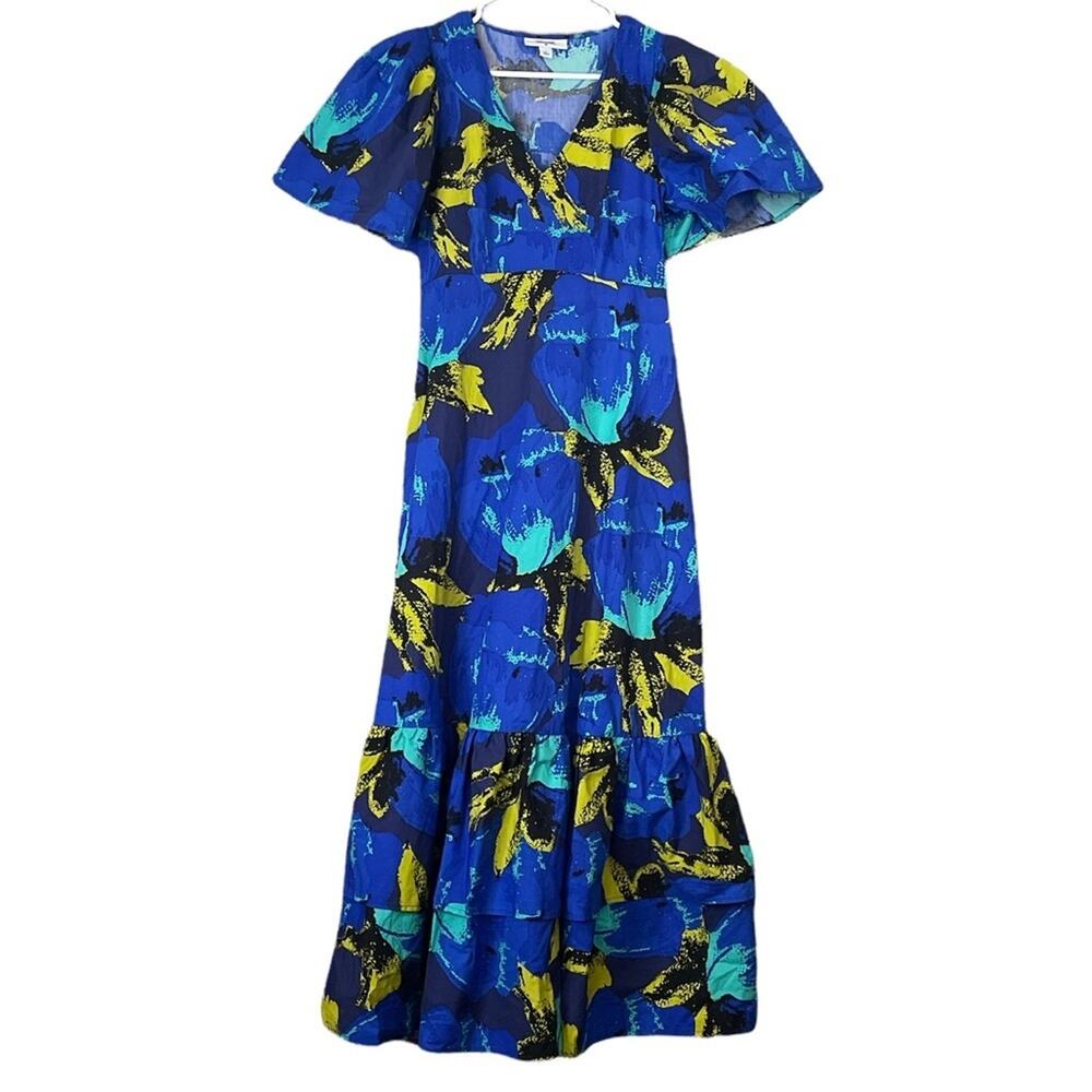NEW Christopher John Rogers x Target Blue Floral Maxi Dress SZ 2